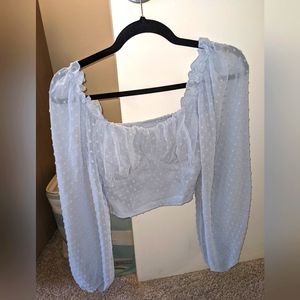 Long sleeve cropped blouse